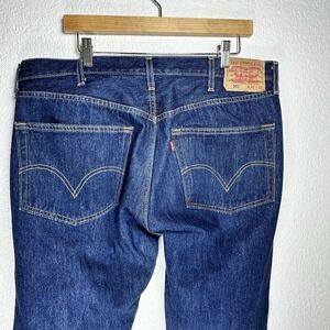 Vtg 2003 Y2K Levi's 501 Button-fly Jeans Dark Barely Worn Unbroken‎ In 38x32